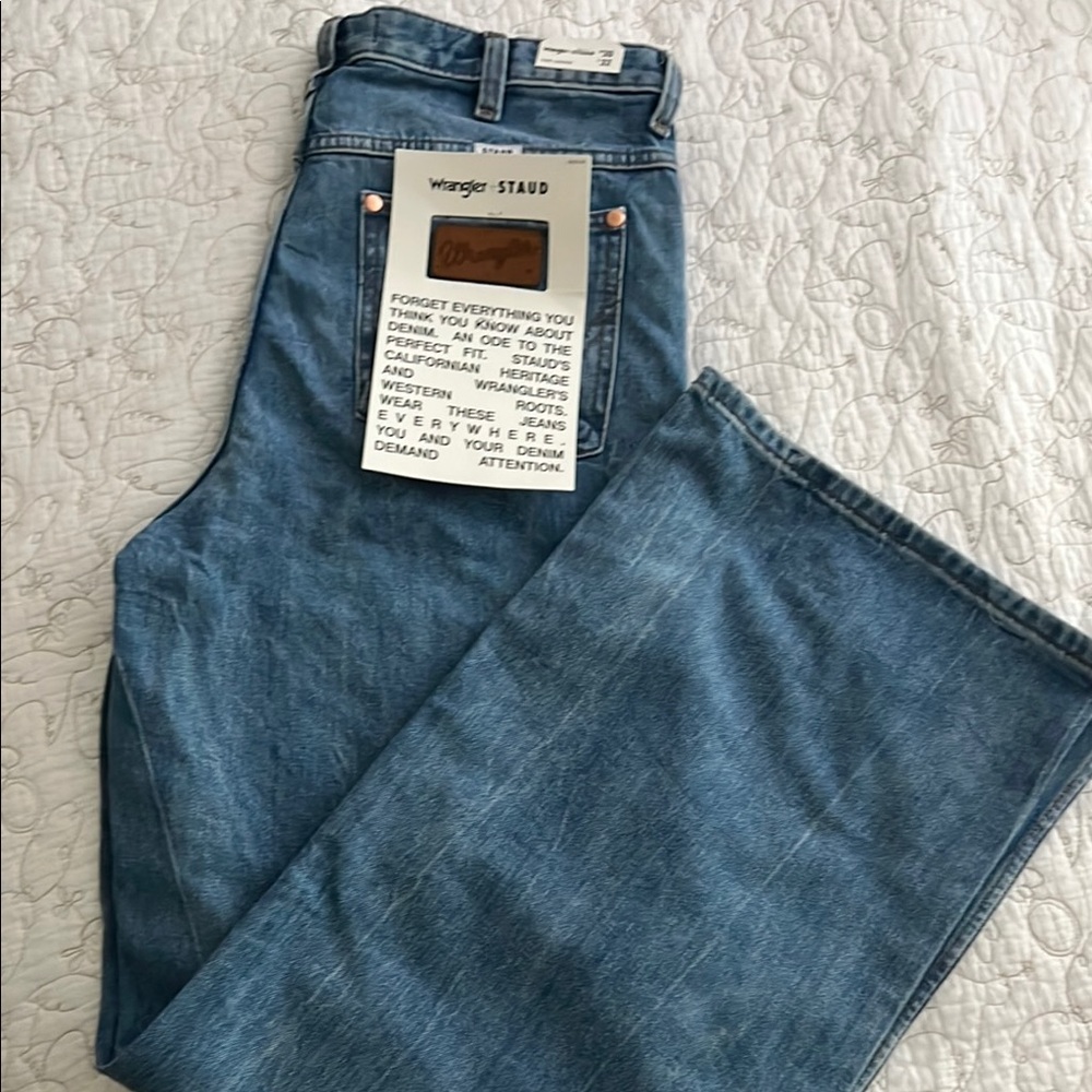 Wrangler + STAUD colab Straight Jeans Denim